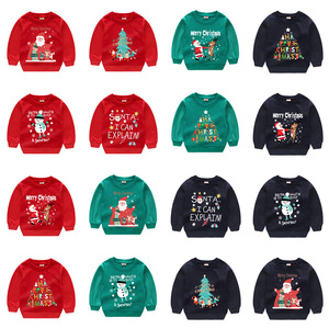 <span class=keywords><strong>Sweat</strong></span>-shirt de Noël pour enfants, vêtements de fête, <span class=keywords><strong>sweat</strong></span>-shirt à motif de dessin animé pour garçons et filles, nouveau style printemps-automne, pull-over - Product Image 1