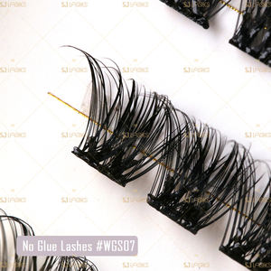 Extensions de <span class=keywords><strong>cils</strong></span> en grappes à faire soi-même à la maison, adhérence forte, sans colle, <span class=keywords><strong>cils</strong></span> naturels pré-collés, faux <span class=keywords><strong>cils</strong></span> auto-adhésifs - Product Image 2