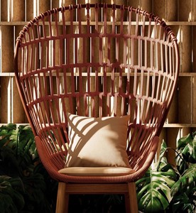 Chaise <span class=keywords><strong>de</strong></span> <span class=keywords><strong>jardin</strong></span> en rotin faite à la main, petite, pour balcon, extérieur, design moderne, durable, créative, pour <span class=keywords><strong>salon</strong></span> - Product Image 3