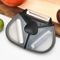 3-in-1 multifunctionele roestvrijstalen aardappel- en fruit- en groenteschiller, huishoudelijk keukenmes, metalen hulpstuk