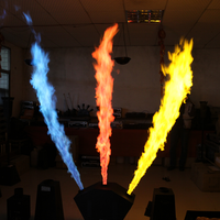 Projecteur de flamme triple tête en métal DMX512, lance-flammes de scène avec des flammes de 3 à 4 m pour festival de musique en plein air