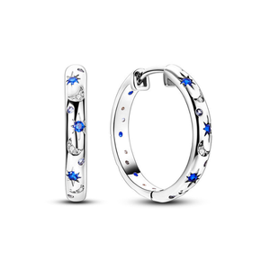 Pendiente de plata 925 Popular nuevo con logotipo Original de alta calidad para mujer Pendiente de circón de oro rosa de aro Original - Product Image 6