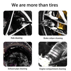 Cepillo <span class=keywords><strong>de</strong></span> microfibra blanco y negro <span class=keywords><strong>de</strong></span> gran venta para ruedas y neumáticos, <span class=keywords><strong>de</strong></span> largo alcance, alta absorción, reutilizable, para lavado <span class=keywords><strong>de</strong></span> coches y muebles. - Product Image 3