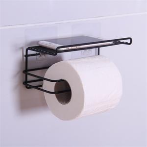Wall-mounted Zinc Alloy Bathroom Finishing Rack Creative <b>Tissue</b> Rack Roll <b>Paper</b> Rack Mobile Phone Rack Hook Self-Adhesive Modern - Product Image 1