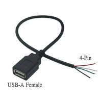 Câble d'alimentation 0,3m/1m/2m USB 2.0 A 2 broches Mâle-Femelle, Cordon de charge 4 broches, Connecteur d'extension DIY 5V