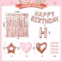 Ensemble de ballons d'anniversaire en or rose pour la décoration de fête d'anniversaire