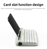 Teclado de Membrana Privado Modelo B307 Actto BT 5.2 Inalámbrico + USB Tipo C con Cable, 68 Teclas, Estilo Retro Tipo Escritura, con Base, Certificaciones KC, CE, RoHS, FCC, TELEC