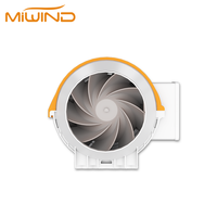Ventilateur axial encastrable Miwind Line en plastique, extracteur d'air en ligne, certifié OEM CE CB EMC, 220V, garantie 3 ans, haute performance