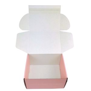 Пользовательский Серебряный логотип розовый косметический картон гофрированная почтовая коробка - Product Image 4