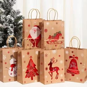 <b>Christmas</b> <b>Bag</b> Takeaway Food and Shopping Paper <b>Bags</b> with Handle Good Quality - Product Image 4