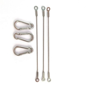 M4 Heavy Duty mùa xuân Snap móc Carabiner móc thép không gỉ Clip Carabiner kim loại Snap - Product Image 5