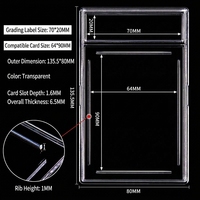 Boîtier de protection transparent 35PT pour cartes de sport PSA, cartes à collectionner, cartes Pokémon TCG, cartes Yu-Gi-Oh, prêt à être expédié, OEM ODM