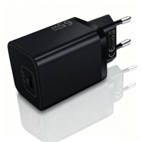 Chargeur rapide USB-C GaN 65W avec prise UK, PD3.0 QC3.0 20V 3.25A, adaptateur mural pour ordinateur portable, téléphone portable, appareil photo, écouteurs (OTP ignifuge)