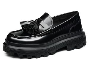 Zapatos Oxford de Cuero con Cordones para Hombre, Antideslizantes, Bordados, Ligeros, Cómodos, Transpirables, Modernos, Aptos para Uso Profesional - Product Image 6