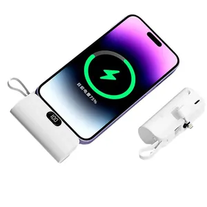 Mini banco de energía portátil de 5000mAh, batería externa Plug Play Powerbank tipo C, cargador rápido efectivo para iPhone Samsung Huawei