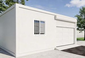 โรงรถที่สร้างจากตู้คอนเทนเนอร์ที่ทนทาน พร้อมประตูม้วนอัตโนมัติและตะแกรงหน้าต่างที่ปลอดภัยสำหรับจัดเก็บยานพาหนะ - Product Image 3