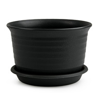 Pot de fleurs en PP épaissi avec trou de drainage, design minimaliste, durable, capacité de 1,2 L pour le jardinage, les plantes succulentes à la maison
