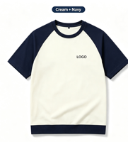 T-shirt Raglan Homme Personnalisé avec Logo, Mélange Coton, Manches Courtes, Col Rond, Couleurs Contrastées, Service OEM – Vente en Gros Usine