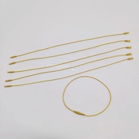 100 pièces d'accessoires de décoration de Noël, cordon doré de 20 cm en polyester pour étiquettes suspendues, cordons de marque, cordons de verrouillage pour chaussettes