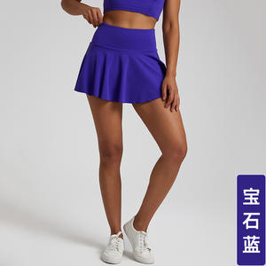 Rok Olahraga Wanita Berpinggang Tinggi untuk Lari dan Golf dengan Kantong Terintegrasi, Celana Pendek Tenis Berlipit - Product Image 6