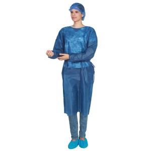 ثوب مختبر طبي غير منسوج أزرق للاستعمال مرة واحدة مع مواد SMS PP & PP + PE - Product Image 5