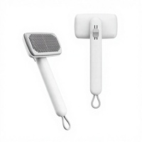 Brosse et peigne de luxe doux et autonettoyants pour l'élimination des poils d'animaux pour chats et chiens - Outils de toilettage