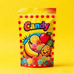 Mylar impreso personalizado 3,5g Stand Up Zip Lock bolsa con lámina brillante para dulces Snack embalaje uso - Product Image 3