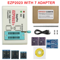 Programmeur USB haute vitesse SPI USB 2.0 pour puces EEPROM 24 25 93 et Flash BIOS 25 avec kit de brûleur à clip de socket SOP EZP2019