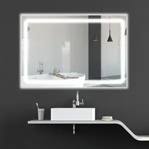 HIXEN智能发光二极管浴室镜子防雾背光照明墙壁美发沙龙健身房酒店镜子