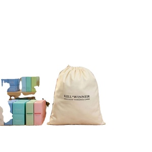 Bolsa de Algodón Suave con Cordón y Logotipo Personalizado, Impresa con Serigrafía, Ecológica, para Regalos Promocionales, Colores Auténticos, Recuerdos para Fiestas - Product Image 1