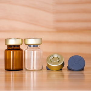 Chất lượng cao 3ml 5ml 10ml 20ml 30ml hổ phách rõ ràng Ống y tế vật liệu đóng gói Lọ thủy tinh màu nâu với nắp cao su - Product Image 4