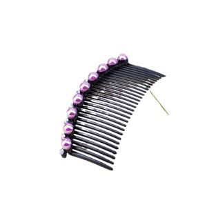 Peines para el cabello con perlas de diamantes de imitación de resina plástica para mujer, accesorios para el cabello, pinzas laterales, tocados, verano 2021, origen Yiwu - Product Image 5