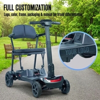 Scooter électrique léger de 16 kg à quatre roues pour usage en usine, approuvé pour les avions, facile à conduire pour les personnes âgées