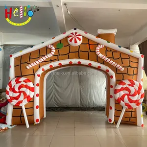 Kunden spezifische aufblasbare Candy Arch Weihnachts dekoration Aufblasbarer Weihnachts bogen