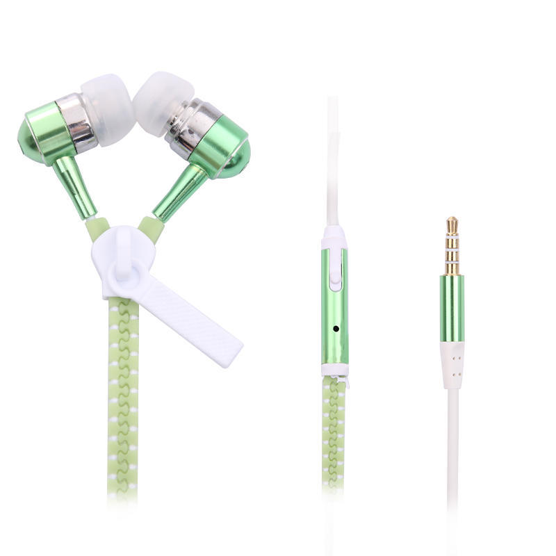 Бас Звук в ухо Спортивная молния 3,5 мм Проводные светящиеся наушники гарнитура с микрофоном