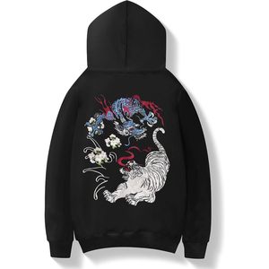 Sudadera con Capucha FOXA para Hombre, Bordada con Dragón, 100% Algodón Tejido, Transpirable, Estilo Urbano - Product Image 1
