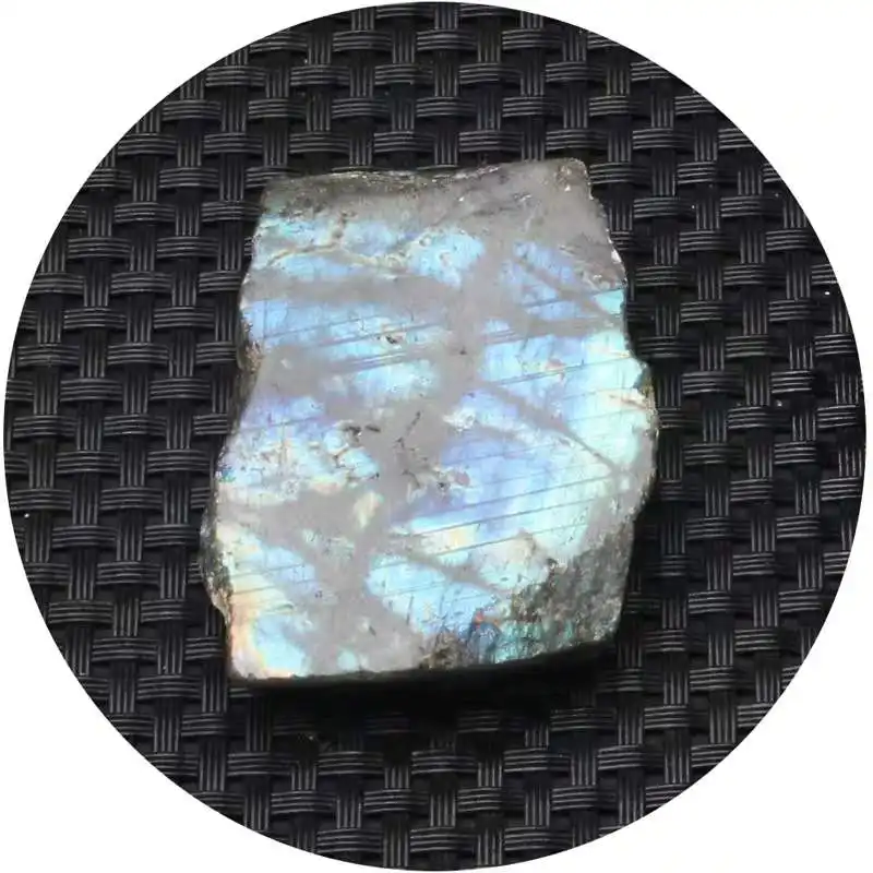 Cristal minéral de guérison d'énergie naturelle Flash Labradorite tranches de pierre brute pour la décoration