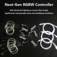 Kit de Luces de Techo de Fibra Óptica RGBW con Efecto de Cielo Estrellado, Control Remoto por Aplicación, Iluminación Interior para Automóvil, 12V 24V 50 Piezas