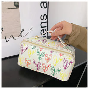 Bolsa de cosméticos de mano de moda, bolso de almacenamiento de cosméticos de gran capacidad, bolsa de lavado conveniente, bolsa de cosméticos para mujer con estampado - Product Image 5