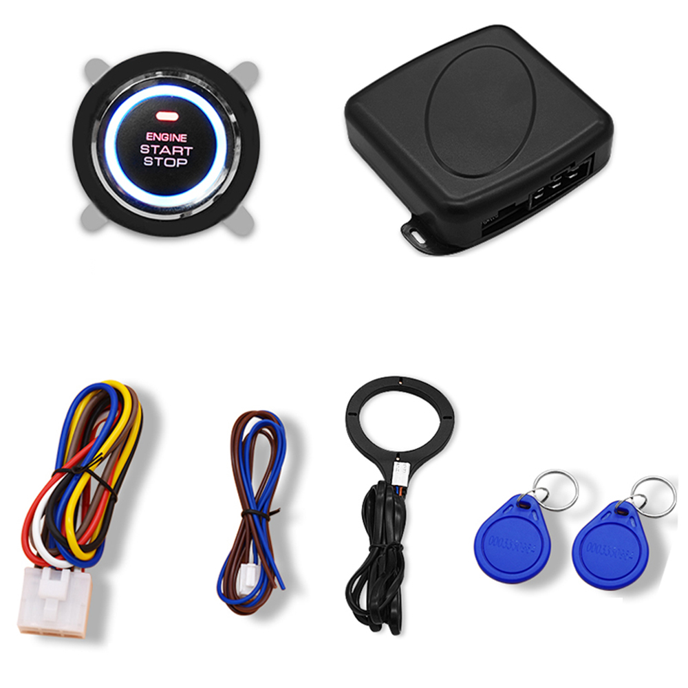 12V Start Stop Buttons Car Starter Switch Keyless Ignition Auto Engine Push Key Set Sensors Engine Start Stop System