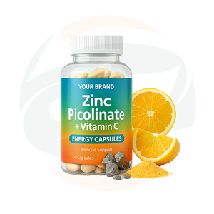 כמוסות זינק פיקולינט צ'לט מועשר בוויטמין C לספיגה גבוהה במיוחד לשימוש מבוגרים - תמיכה חיסונית נוגדת חמצון - Product Image 1