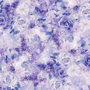 Stampa su Tessuto ad Alta Definizione: Motivo Artistico Rosa Viola 'Violet Muse', 100% Cotone per Moda High-Street e Sfilate - Product Image 2