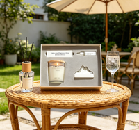 Coffret Cadeau Bougie Parfumée de Thanksgiving Parfum Montagne, Diffuseur Solide et Ensemble d'Huiles Essentielles Premium Longue Durée