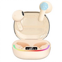 Earbud TWS Stereo HiFi 5.3 ENC Latensi Rendah, Headphone In-Ear, Pengisian Daya Tipe C untuk Gaming dan Perjalanan