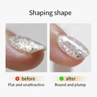 R S Nail Gel Multifonction 2 en 1 Brillant Top Coat Haute Brillance Gel de Construction Modelant Nivellant Vernis à Ongles