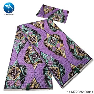 Super Holland 100% algodón peinado Ankara imprime telas africano dorado gran cera brocado vestido tejido ML111 con piedras - Product Image 5
