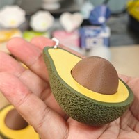 Groothandel Grensoverschrijdende Nieuwe 3D-geprinte Avocado Fruit Decompressie Hangertje Tasdecoratie Clickers Stressverlichtende Speelgoed