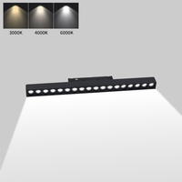 Luminaire sur rail IMENS Grille Light-18W, trois couleurs, 48V, LED COB en cuivre, corps en aluminium, pour bureaux et magasins