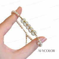 Bracelet en perles d'imitation pour femme, inspiré des cinq dynasties, plaqué or, luxe léger, vente en gros, fournisseur OEM en stock