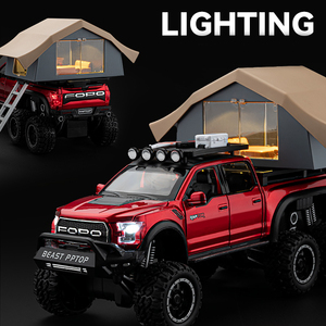 Coche de juguete de aleación fundida a presión Raptor F150 Big Wheel 1/28 con sonido, luces y función de retroceso para niños - Product Image 3